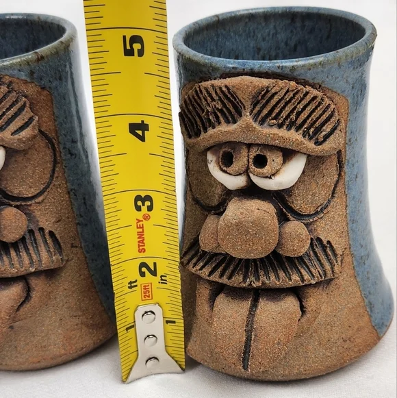 Ugly Face Pottery Mugs Collectable Mugs - Picture 5 of 6